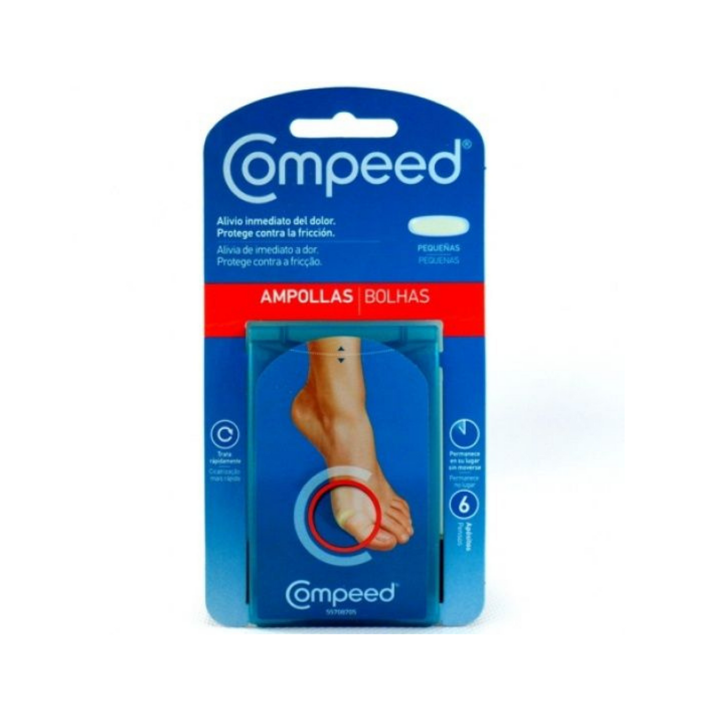 COMPEED AMPOLLAS LATERAL PIE 6 UNIDADES