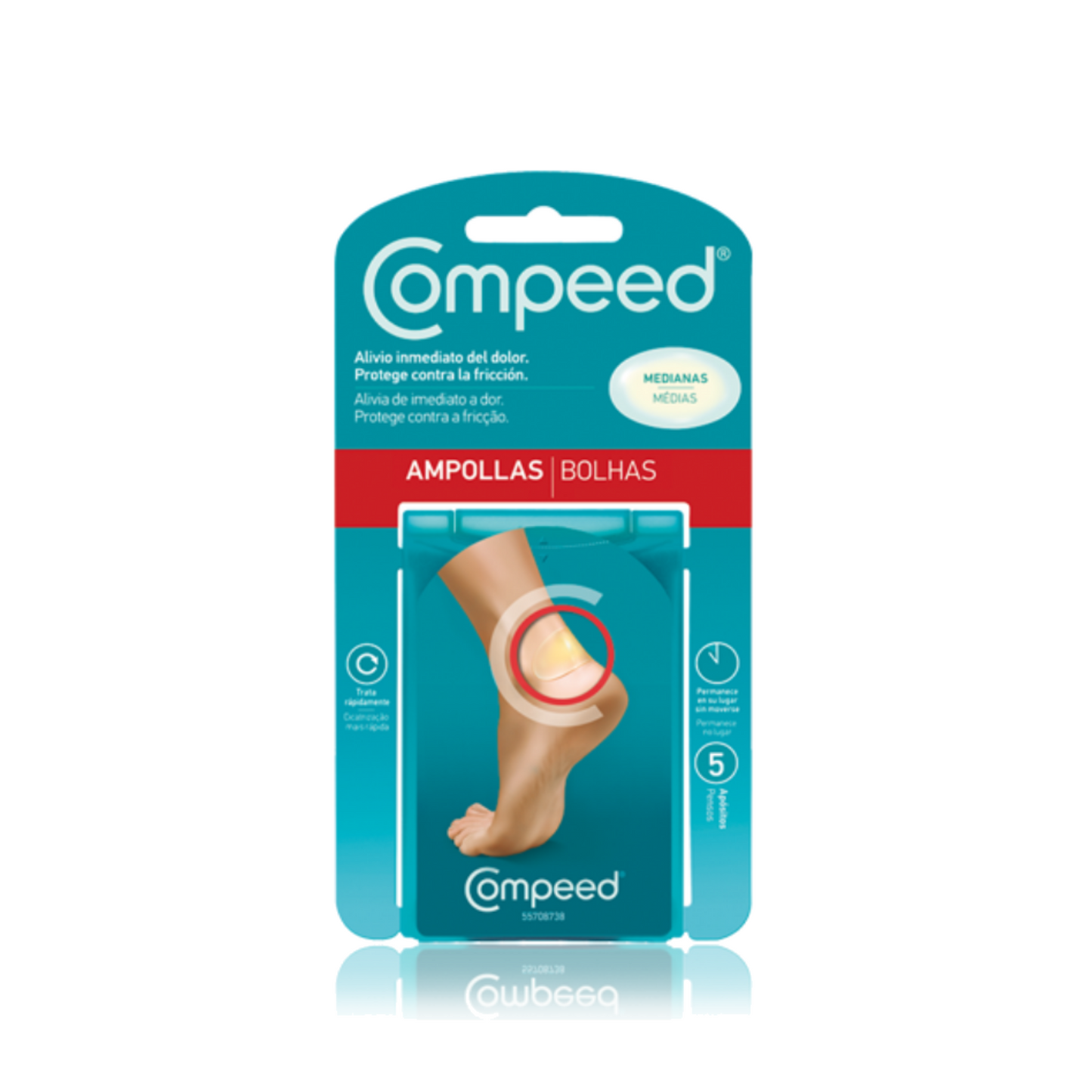 COMPEED AMPOLLAS MEDIANAS TALONES 5 UNIDADES