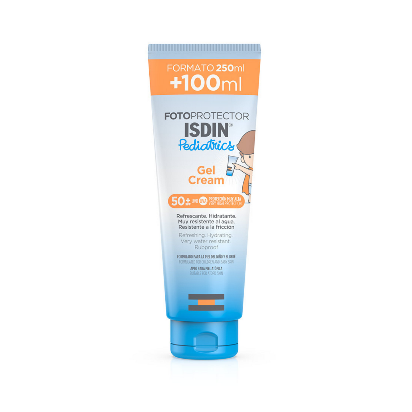 PROTECTOR SOLAR CORPORAL PEDIÁTRICO SPF 50 GEL CREAM ISDIN 250 ML + 100 ML GRATIS
