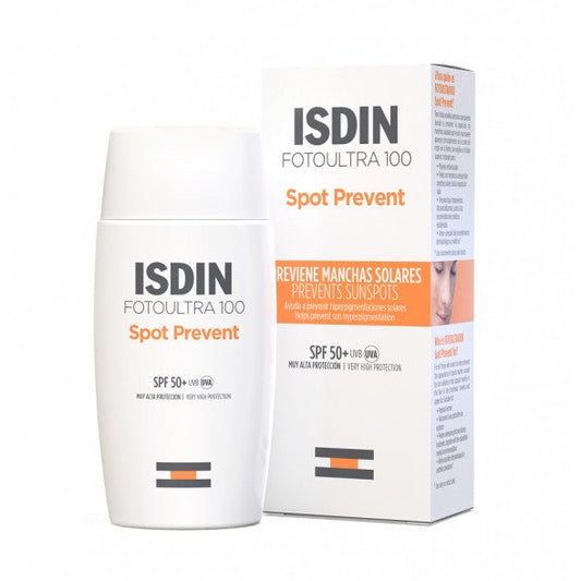 PROTECTOR SOLAR SPOT PREVENT SPF 100+ PREVENCIÓN MANCHAS FUSION FLUID ISDIN 50 ML