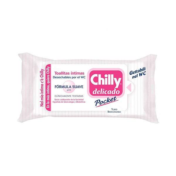 TOALLITAS ÍNTIMAS DELICADO FÓRMULA SUAVE CHILLY PROTECT POCKET