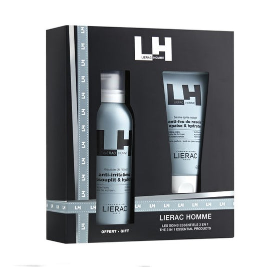LIERAC HOMME BALSAMO PARA DESPUES DEL AFEITADO 75ML+ ESPUMA DE AFEITAR 150ML GRATIS