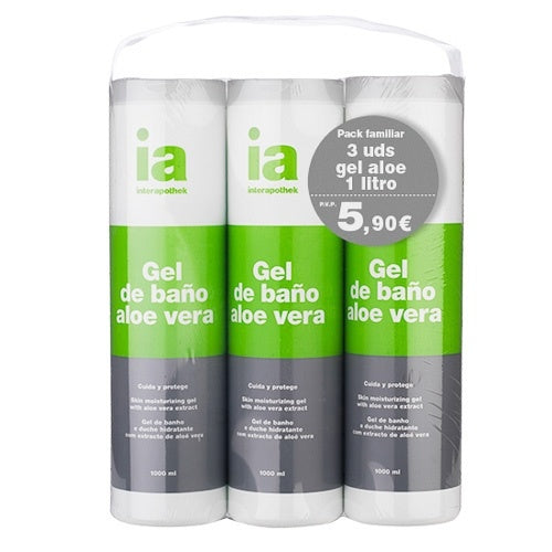 INTERAPOTHEK PACK GEL DE BAÑO ALOE VERA 3X1000ML