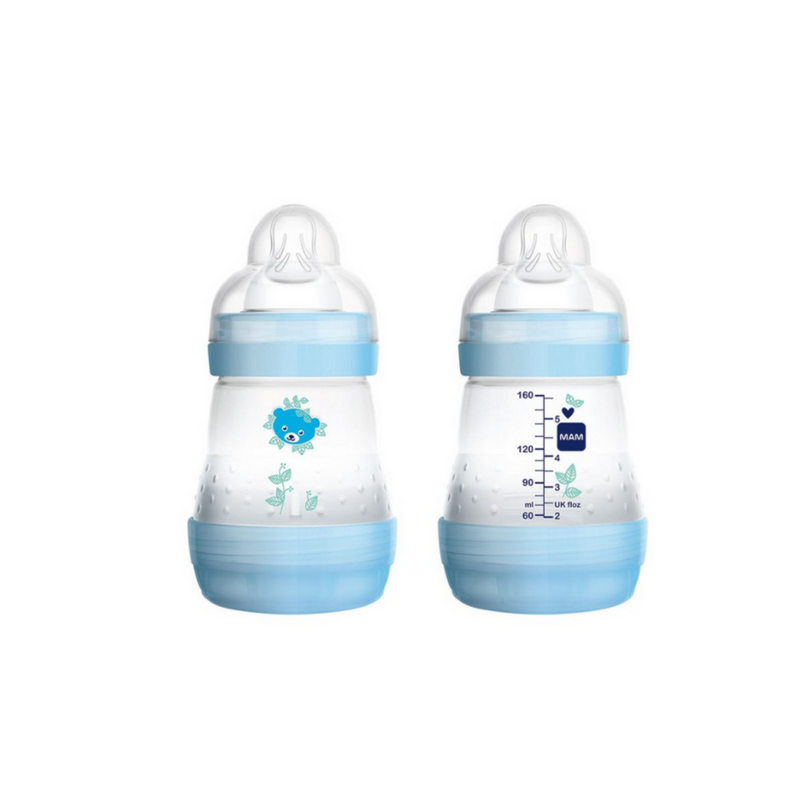 BIBERÓN +0 MESES EASY START ANTI-COLIC MAM AZUL 160 ML