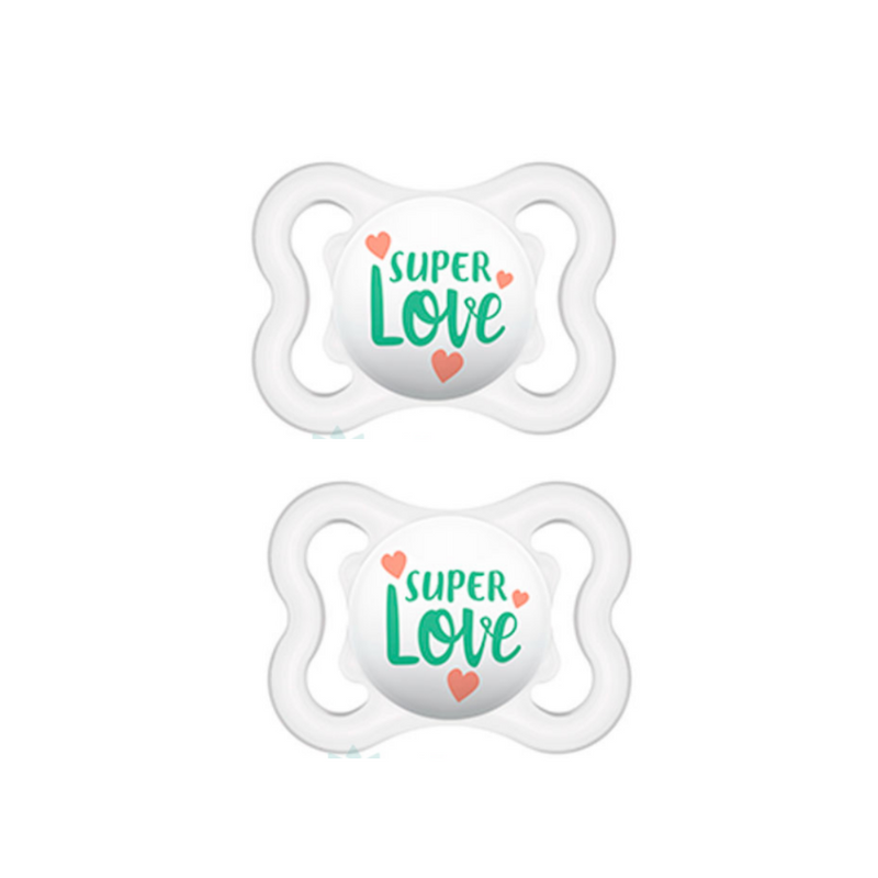 CHUPETE SILICONA 0-6 MESES AIR MUM MODELO SUPER LOVE 2 UDS.