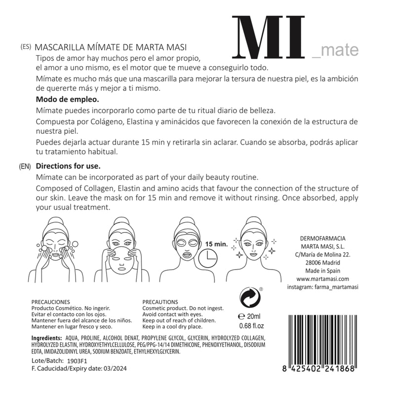 PACK 5 MASCARILLAS NOTAS EN CLAVE DE M - MIMATE DE MARTA MASI