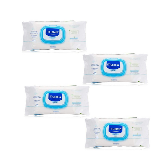 PACK AHORRRO TOALLITAS LIMPIADORAS 4 X 70 UNIDADES MUSTELA