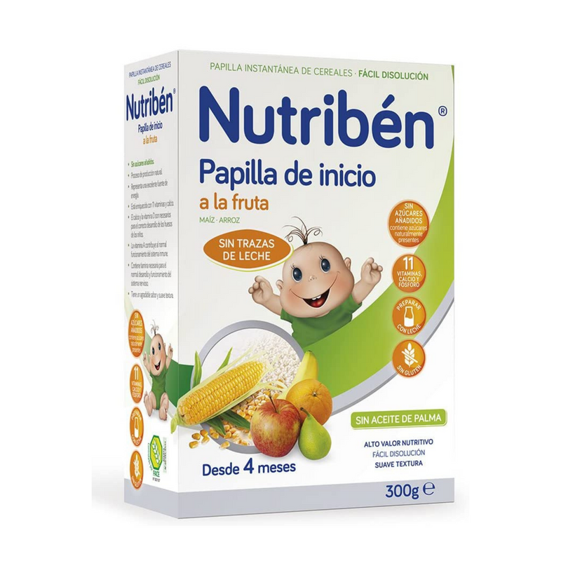 PAPILLA DE INICIO A LA FRUTA DESDE 4 MESES NUTRIBÉN 300 G
