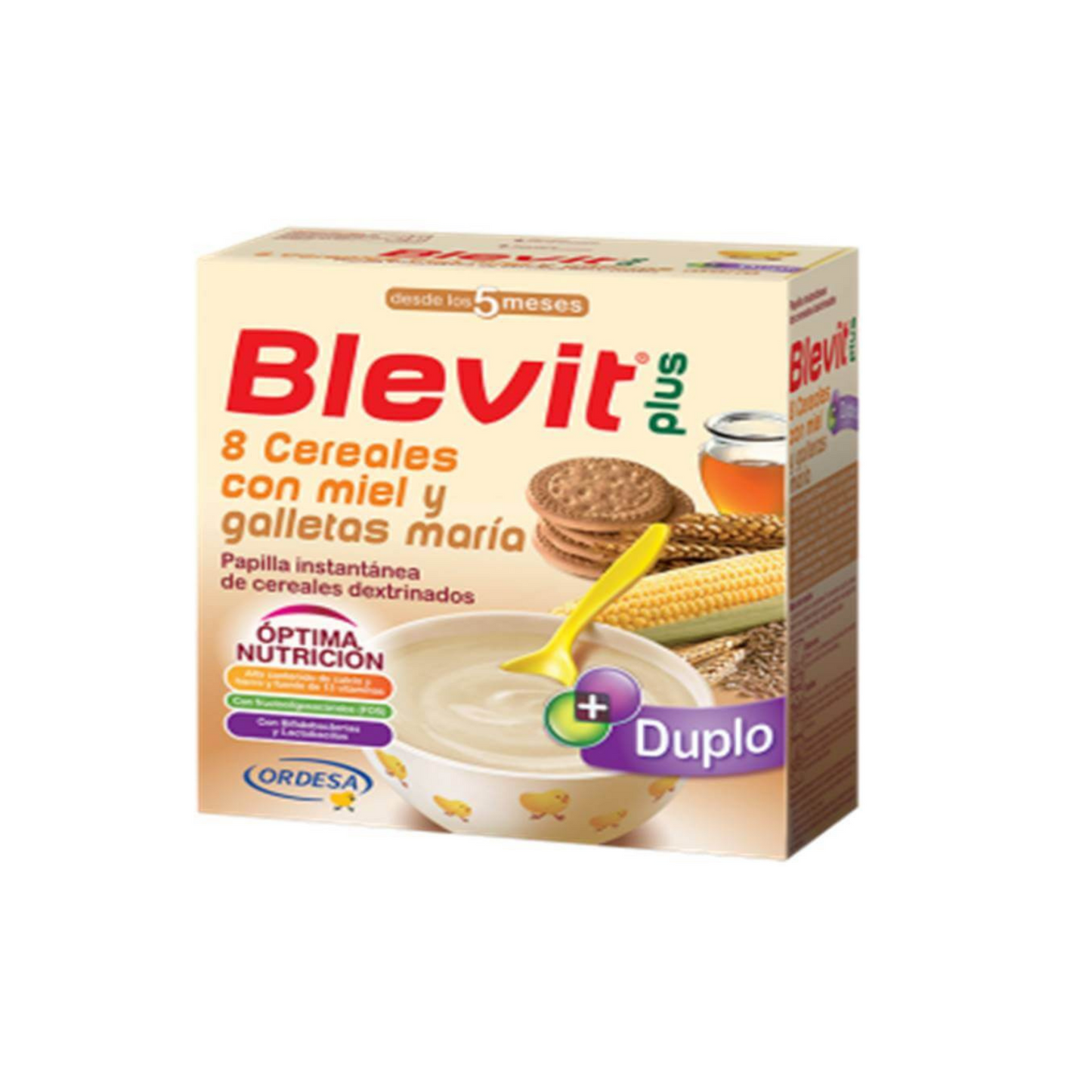 PAPILLA INSTANTÁNEA 8 CEREALES CON MIEL DESDE 5 MESES BLEVIT PLUS 600 G