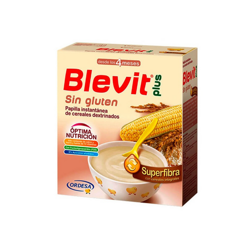 PAPILLA INSTANTÁNEA SIN GLUTEN SUPERFIBRA DESDE 4 MESES BLEVIT PLUS 600 G