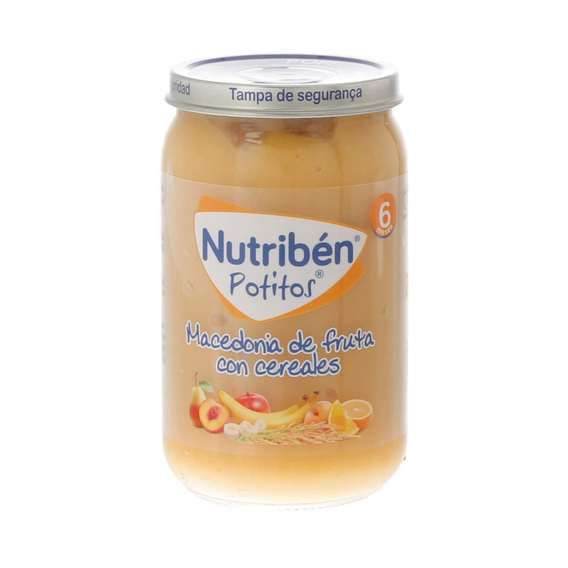 POTITO MACEDONIA DE FRUTA CON CEREALES 6 MESES NUTRIBÉN 235 G