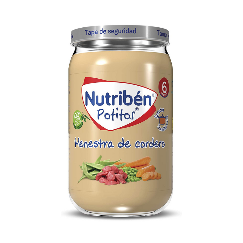 POTITO MENESTRA DE CORDERO 6 MESES NUTRIBÉN 250 G