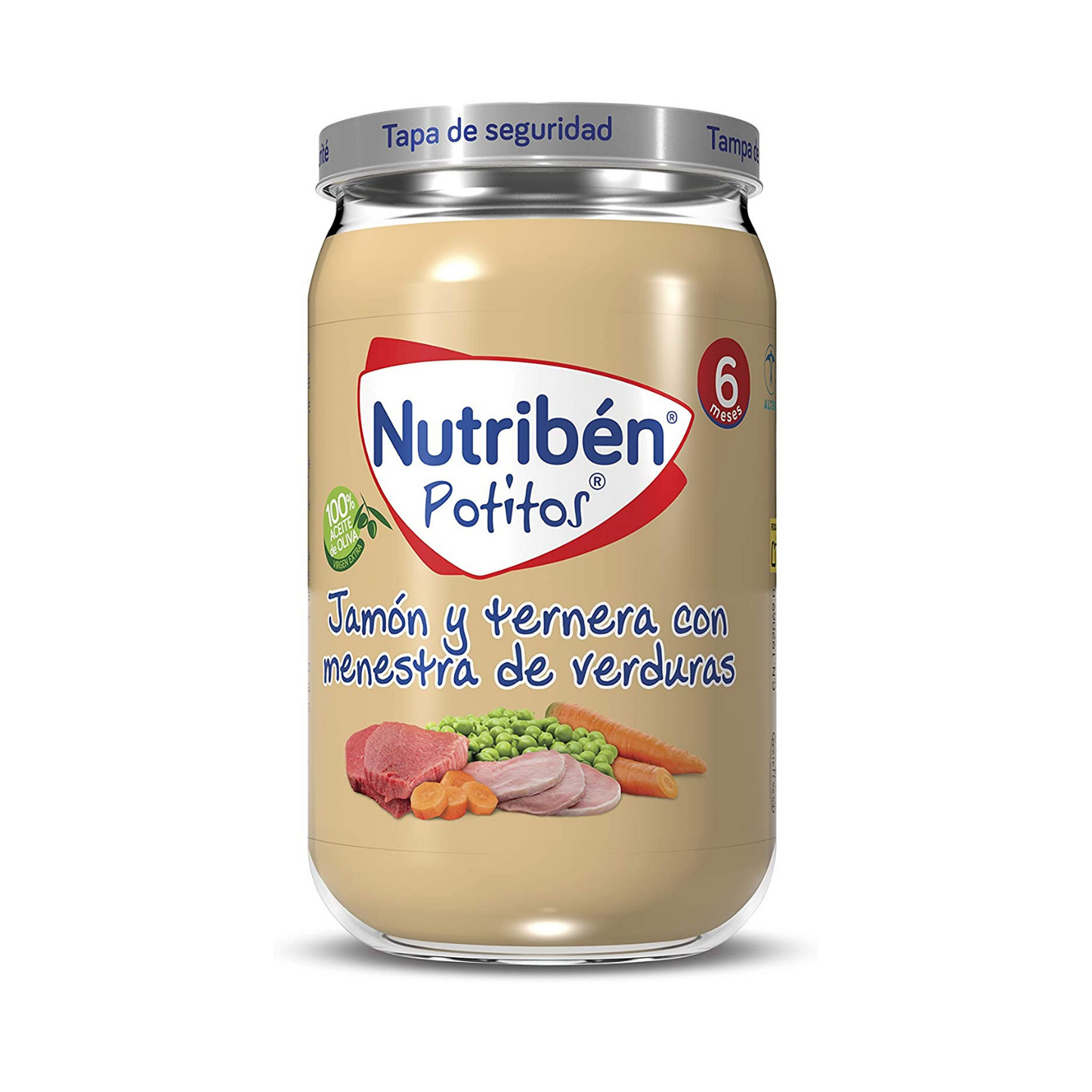 POTITO POLLO Y TERNERA CON VERDURITAS 6 MESES NUTRIBÉN 235 G