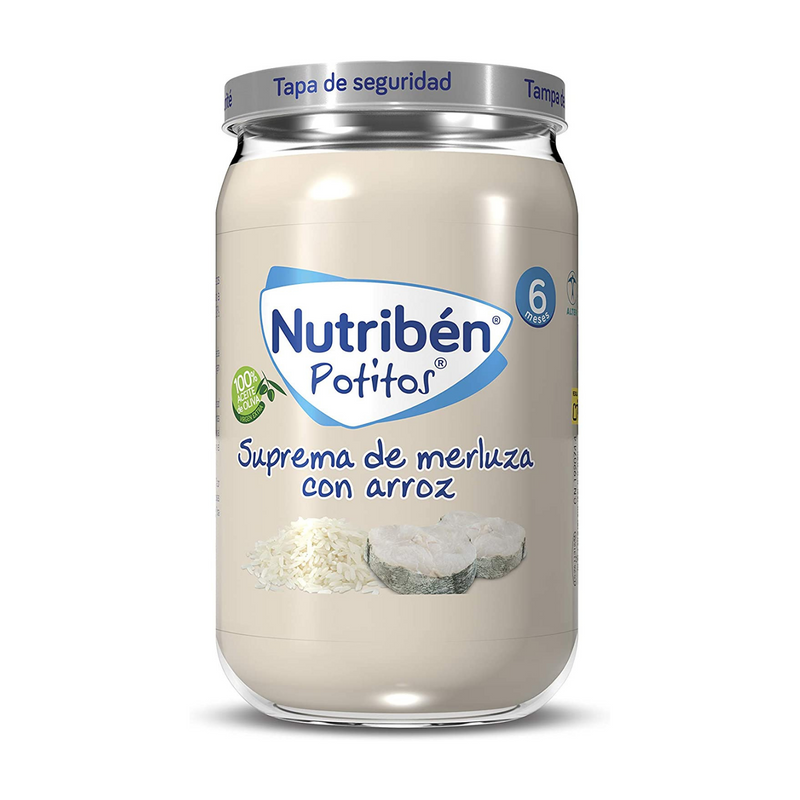 POTITO SUPREMA DE MERLUZA CON ARROZ 6 MESES NUTRIBÉN 235 G