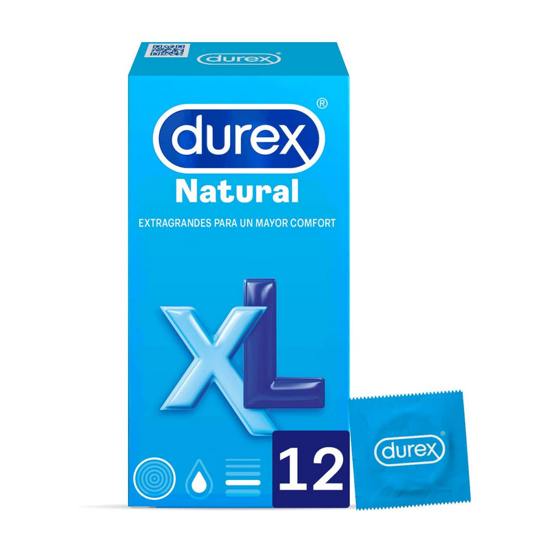 PRESERVATIVOS NATURAL XL DUREX 12 UNIDADES