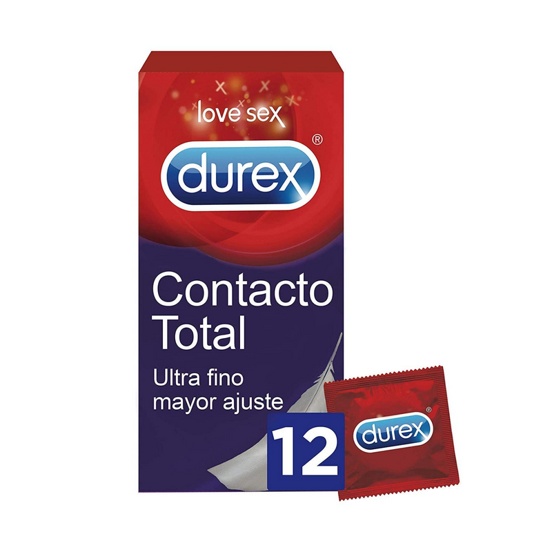 PRESERVATIVOS SENSITIVO CONTACTO TOTAL DUREX 12 UNIDADES