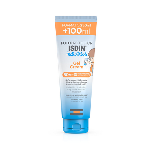 PROTECTOR SOLAR CORPORAL PEDIÁTRICO SPF 50 GEL CREAM ISDIN 250 ML + 100 ML GRATIS