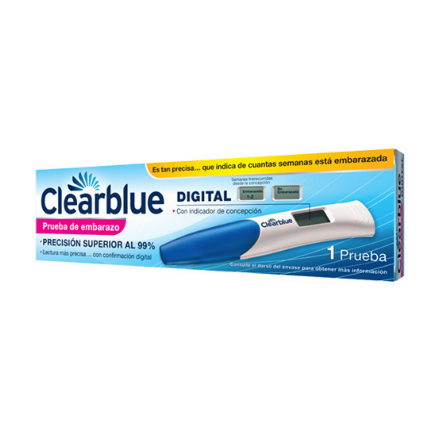 PRUEBA DE EMBARAZO CON INDICADOR DE SEMANAS CLEARBLUE