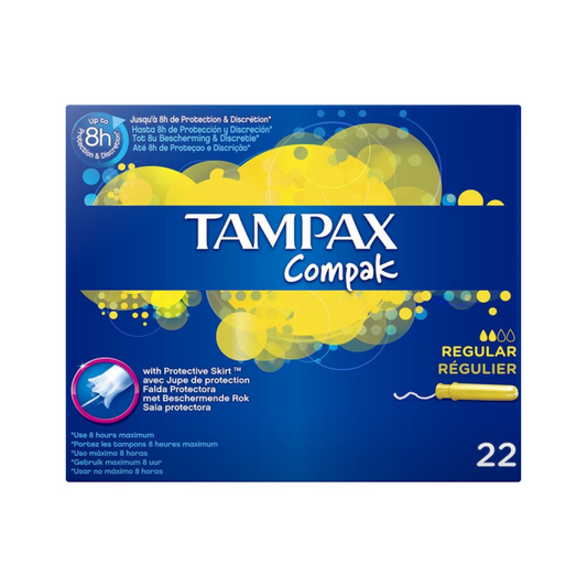 TAMPONES REGULAR TAMPAX COMPAK 22 UNIDADES