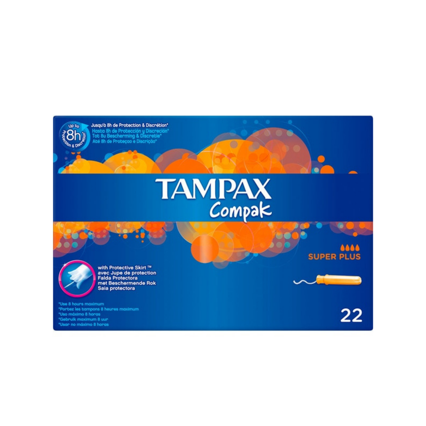 TAMPONES SUPER PLUS TAMPAX COMPAK 22 UNIDADES