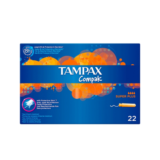 TAMPONES SUPER PLUS TAMPAX COMPAK 22 UNIDADES
