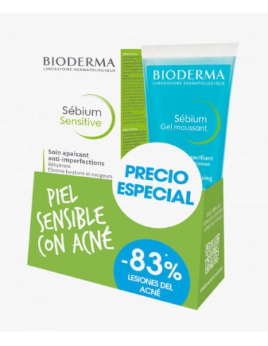 BIODERMA PACK SEBIUM SENSITIVE + SEBIUM GEL MOUSSANT 100ML