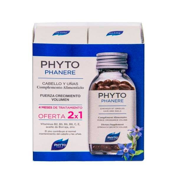 PACK DUPLO PHYTOPHANERE CABELLO Y UÑAS PHYTO 120 CÁPSULAS