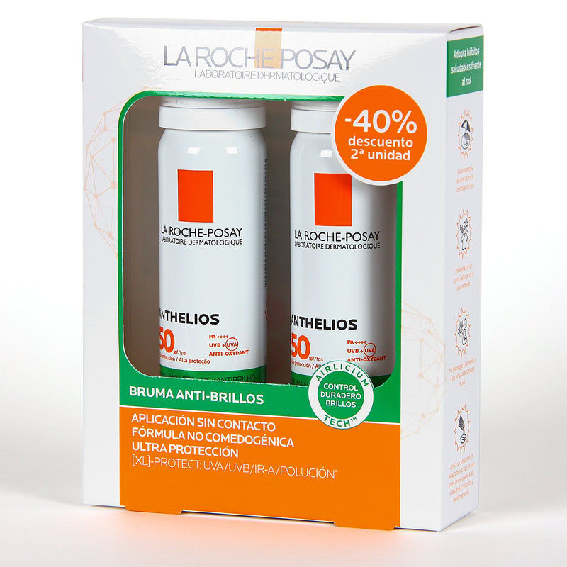 PACK LA ROCHE POSAY ANTHELIOS BRUMA FACIAL ANTIBRILLOS SPF50