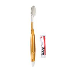 CEPILLO DENTAL SUAVE AMARILLO + REGALO PASTA DENTÍFRICA 5 ML LACER