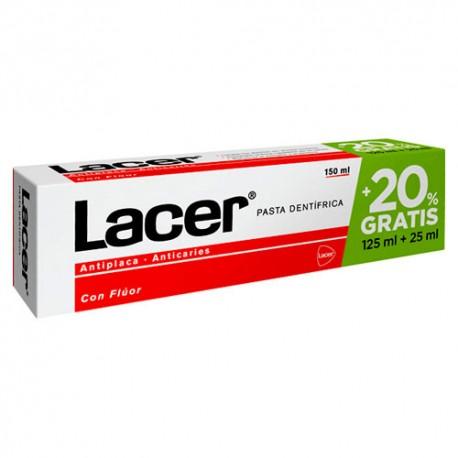 GEL DENTÍFRICO CON FLÚOR +20% GRATIS LACER 150 ML